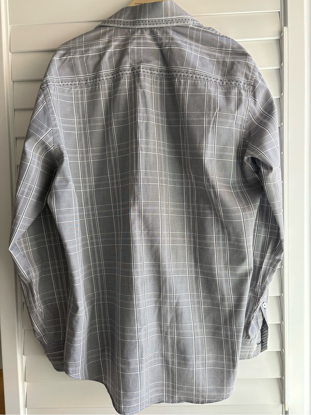 Bugatchi Grey Plaid Dress Shirt - Picture 2 of 13